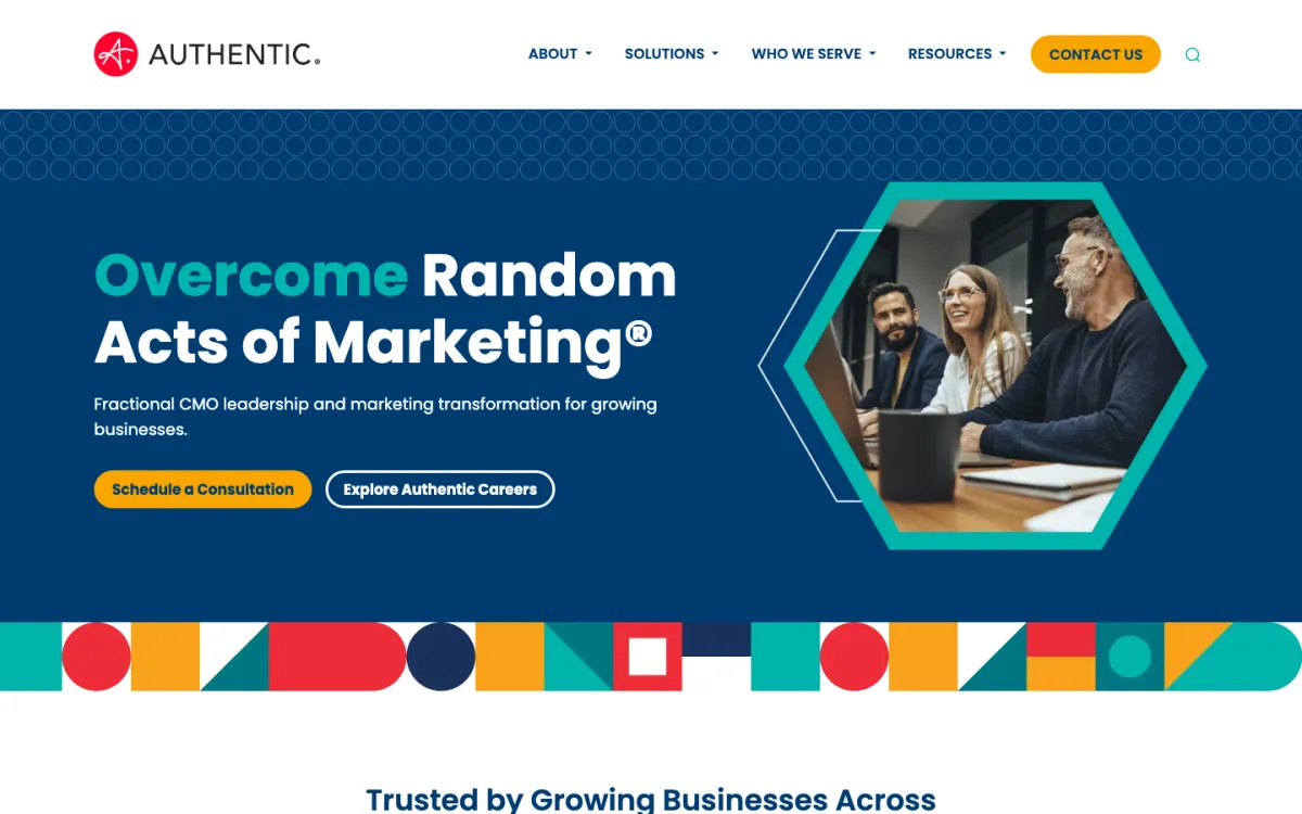 Authentic homepage, captured September 28, 2026