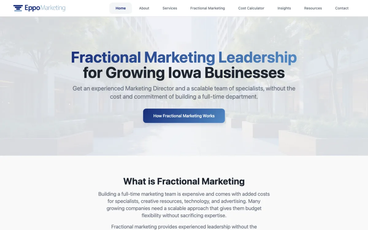 Eppo Marketing homepage, captured September 28, 2026