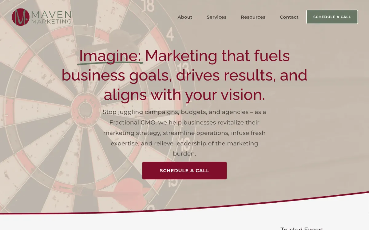 Maven Marketing homepage, captured September 28, 2026